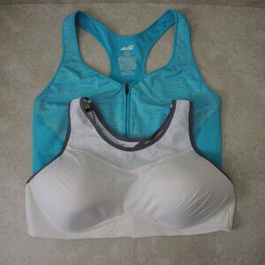 Lot of 2 Sports Bras Avia Medium Impact XXXL & Maidenform High Impact Size 40C